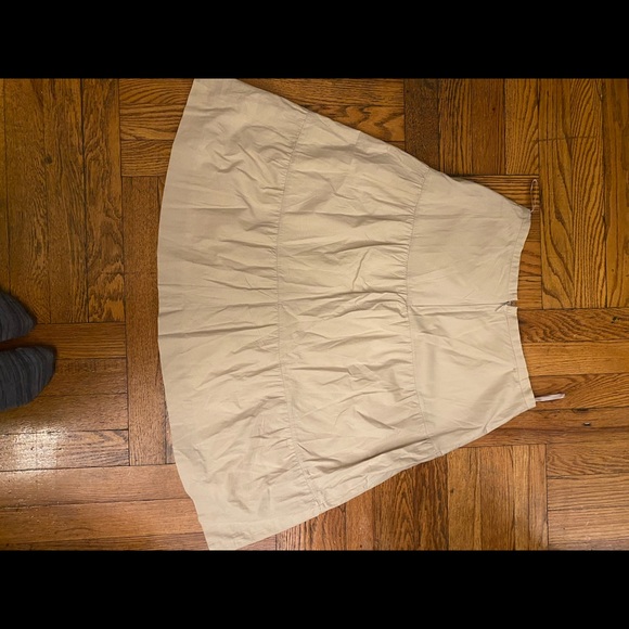 Authentic Burberry ecru cream poplin skirt - Picture 2 of 5